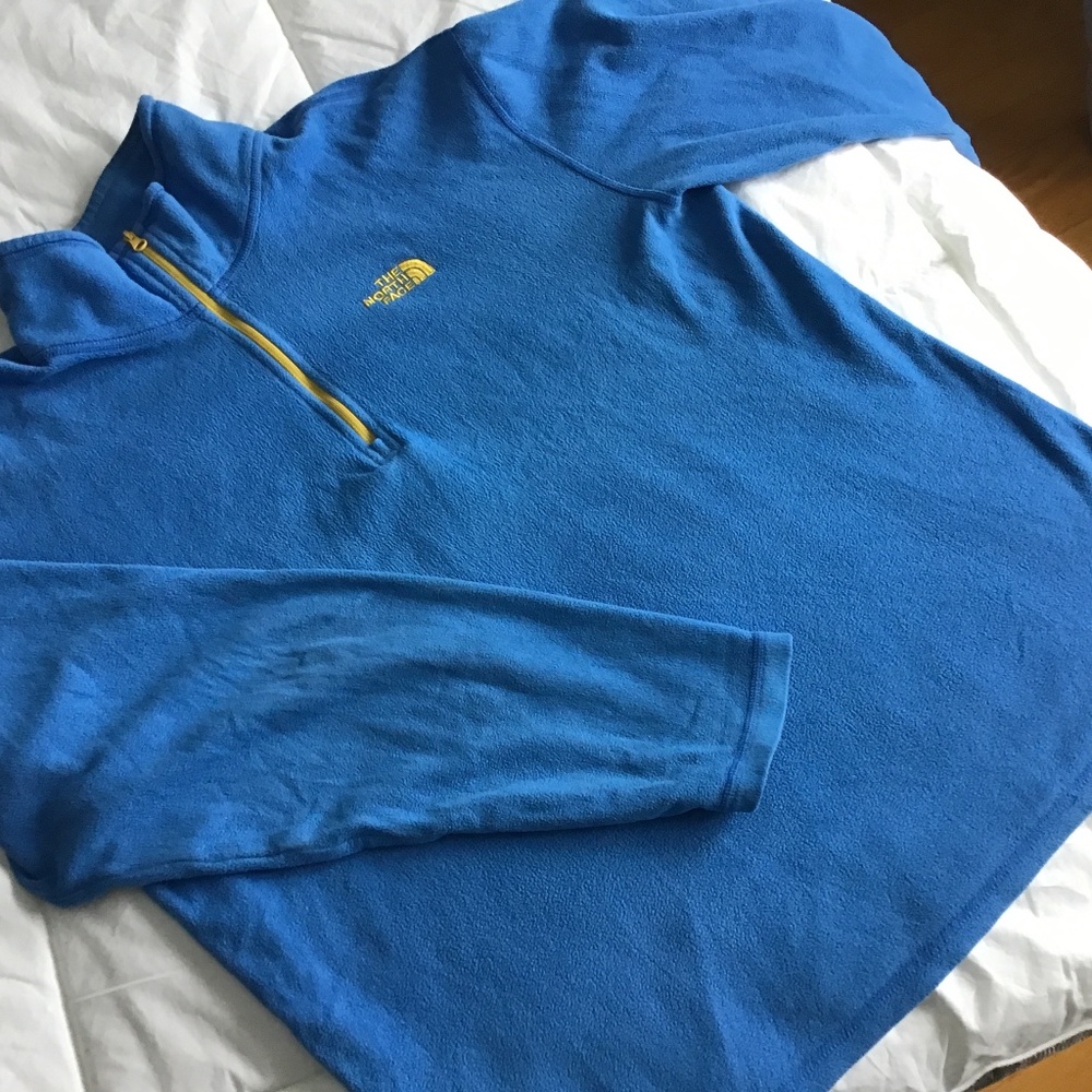 THE NORTH FACE POLARTEC UNDERLAYER QUARTER ZIP TOP SIZE MEDIUM